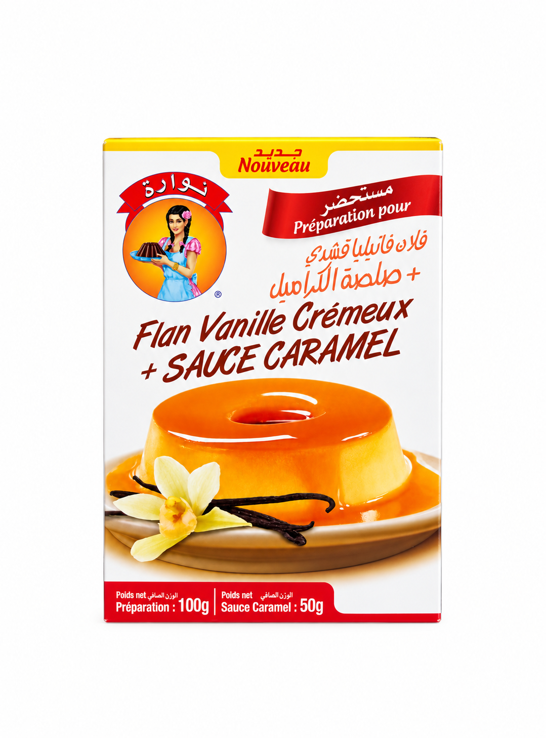 Nouara Flan Vanille + Caramelsoße